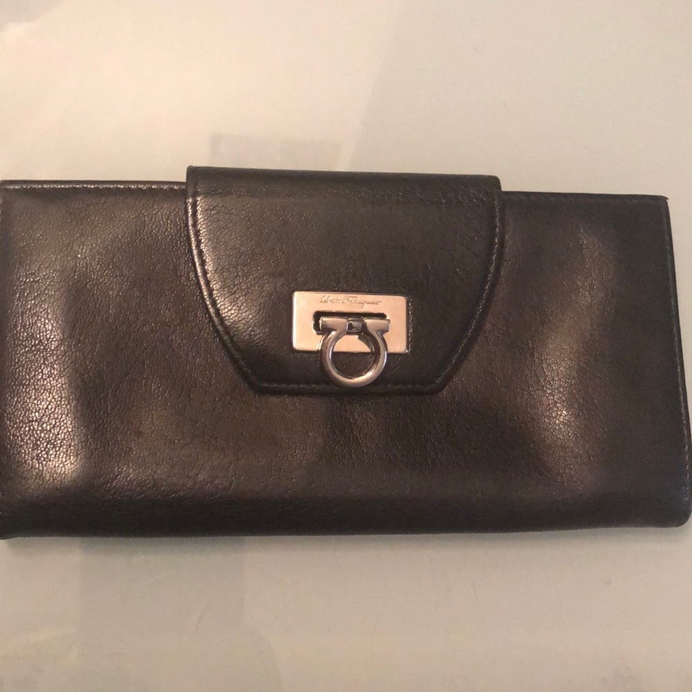 Black Salvatore Ferragamo wallet